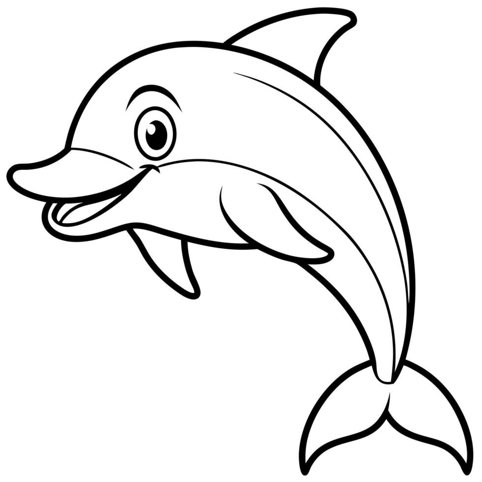 Dusky Dolphin fish smiles icon vector