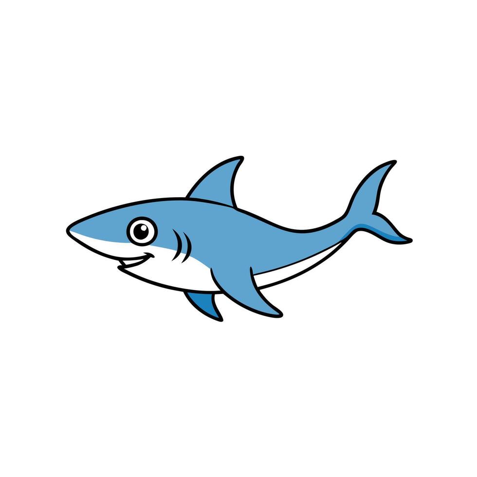 Dusky Shark fish play icon vector