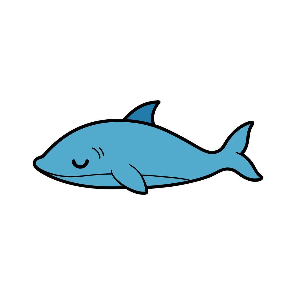 Dusky Shark fish sleeps icon vector