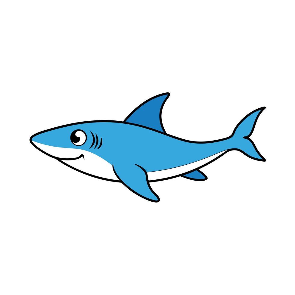Dusky Shark fish swims icon vector