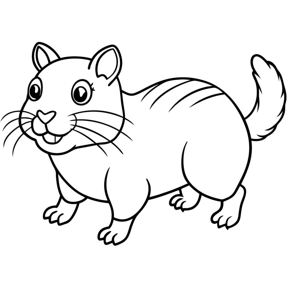 Dwarf Hamster rodent walks icon vector