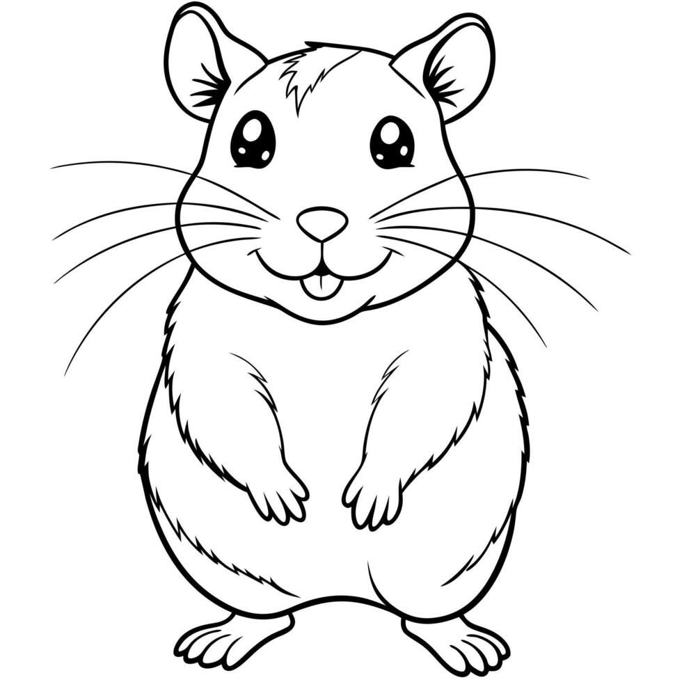 Dwarf Hamster rodent stands icon vector