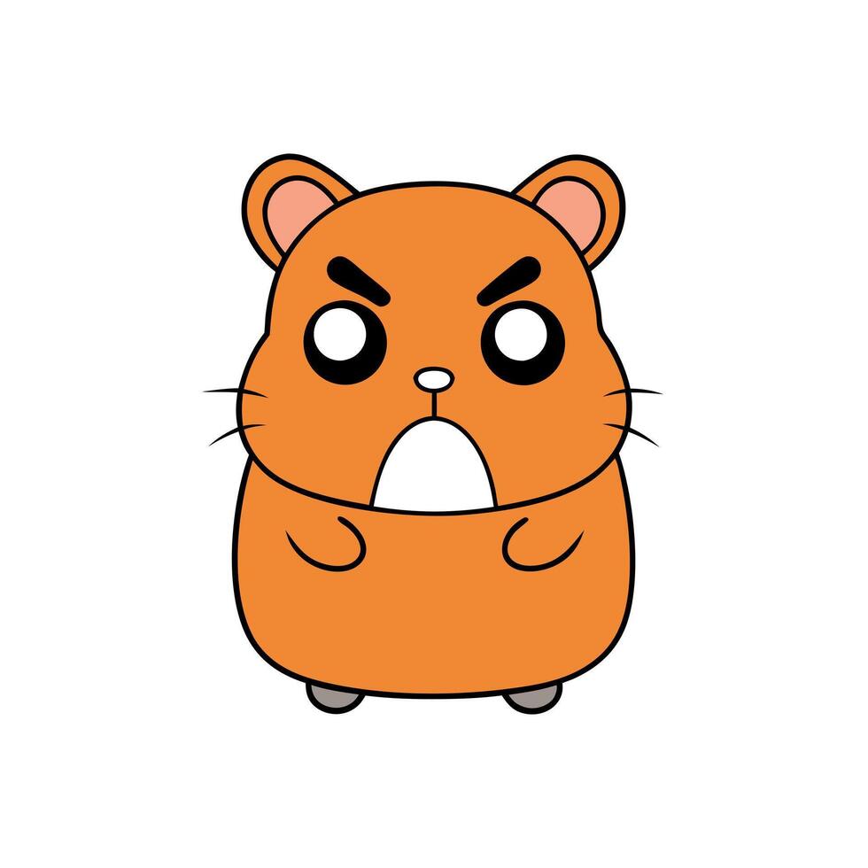 Dwarf Hamster rodent angry icon vector