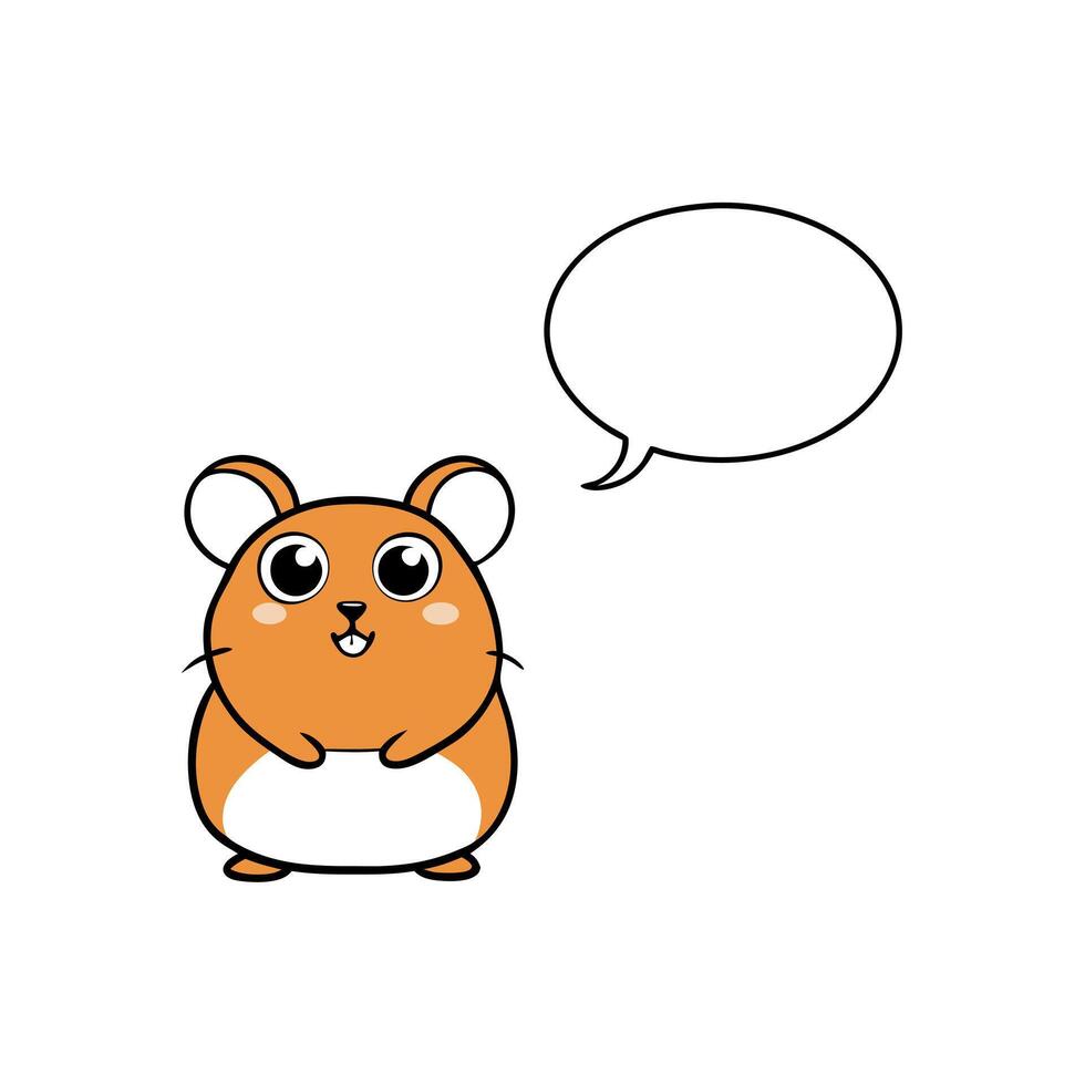 Dwarf Hamster rodent speaks icon vector