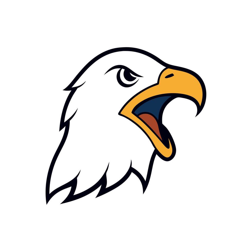 Eagle bird screams icon vector