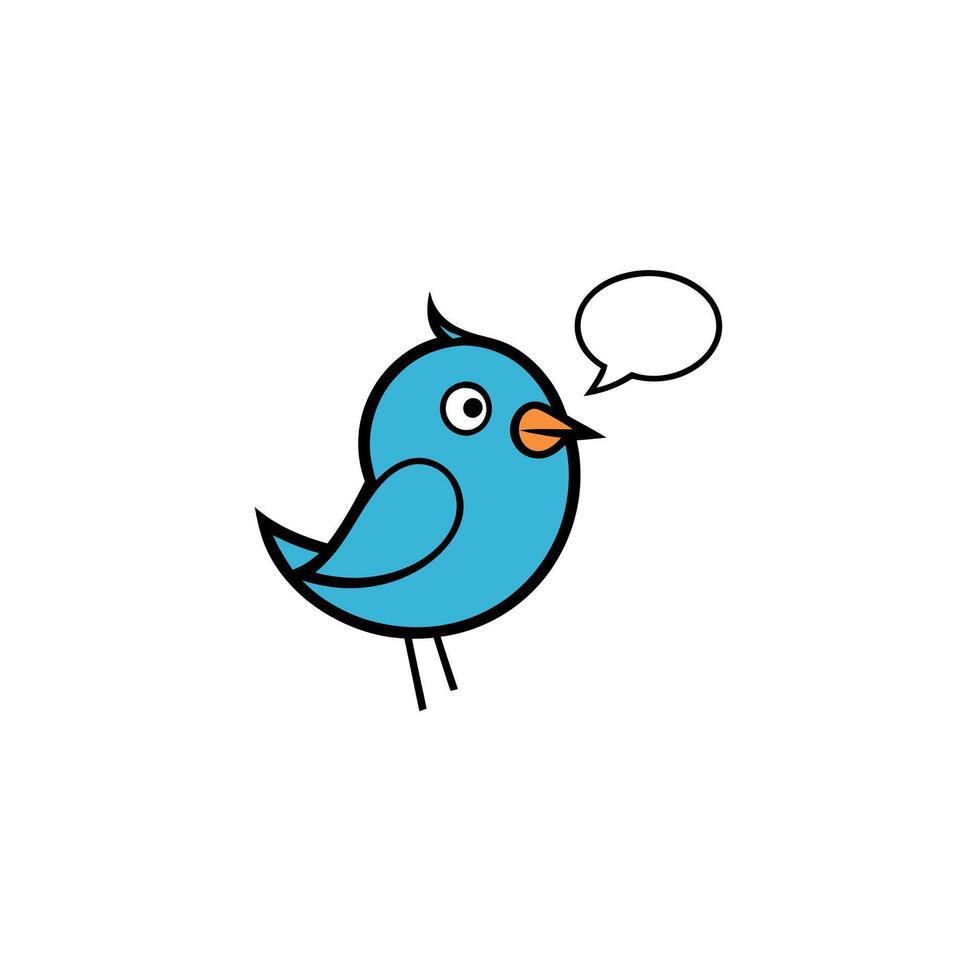 Eastern Bluebird bird speaks icon vector