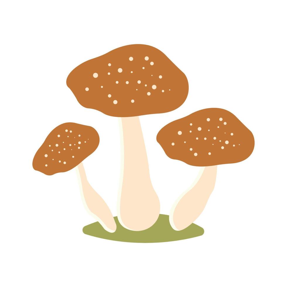 Cute Mushroom Polka Dots Fungi Fungus Food Illustration Sticker vector