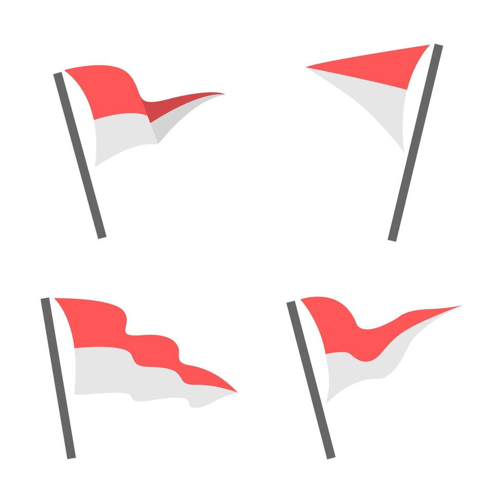 Indonesian Red White Flag Independence Celebration HUT Kemerdekaan Indonesia Merdeka 17 Agustus vector