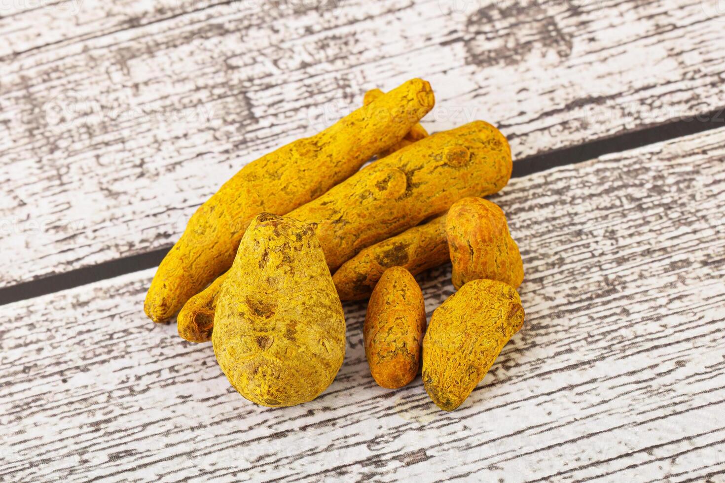 Indian spices - Turmeric root Curcuma photo