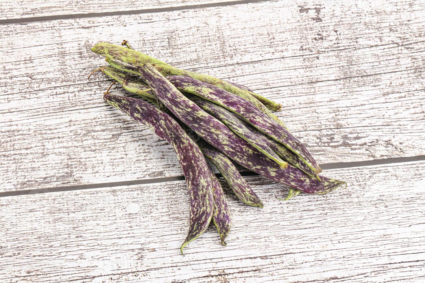 Raw green bean string heap photo