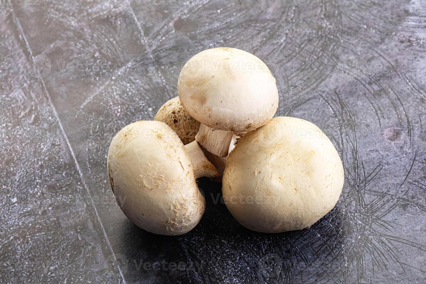 Natural organic ripe champignon mushrooms photo