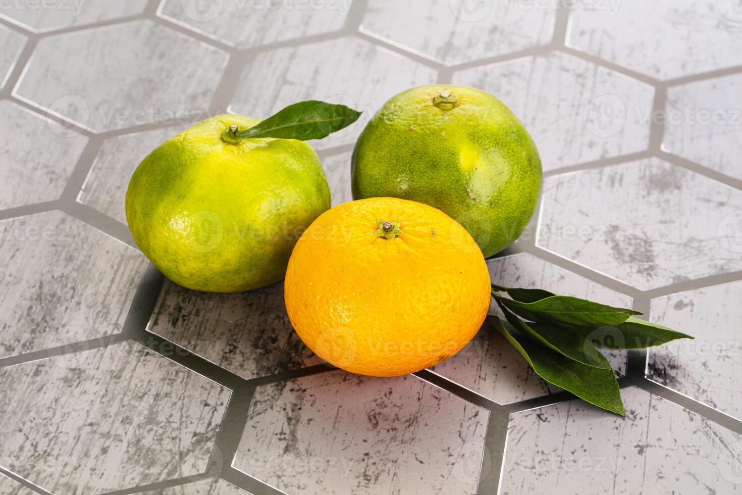 Fresh ripe sweet juicy mandarins photo