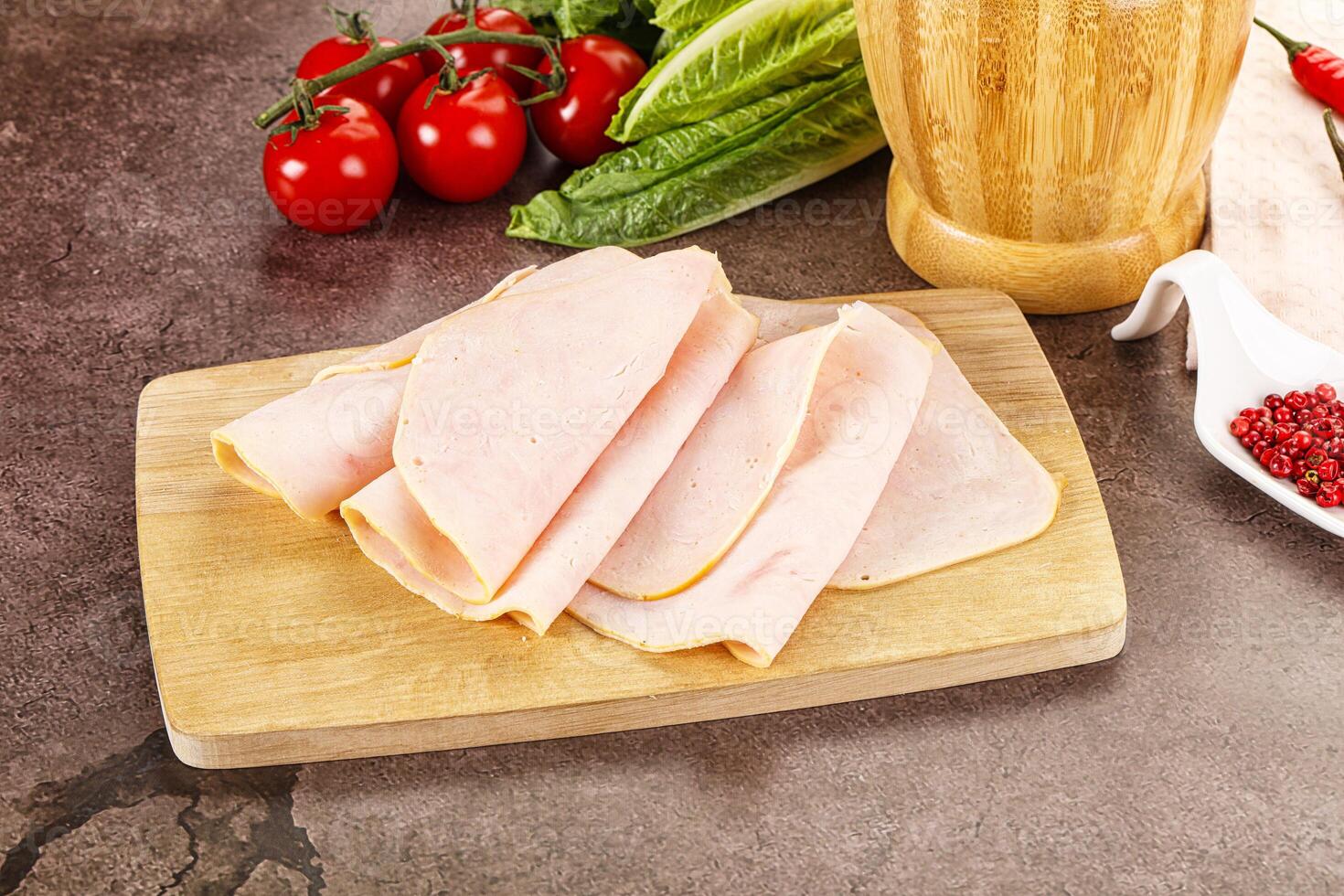 Turkey ham Campana few slices photo