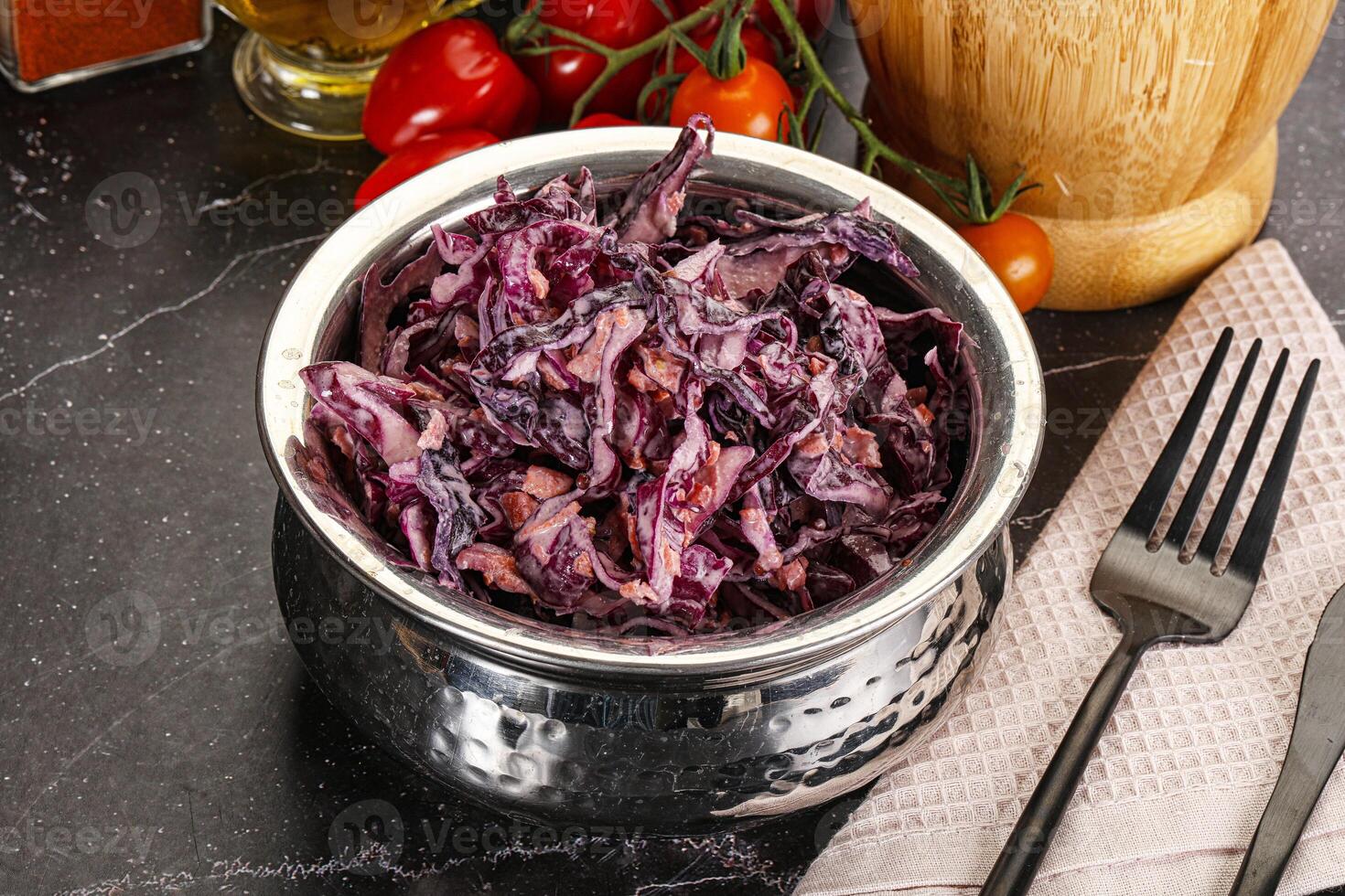 Coleslaw salad with cabbage and carrot photo