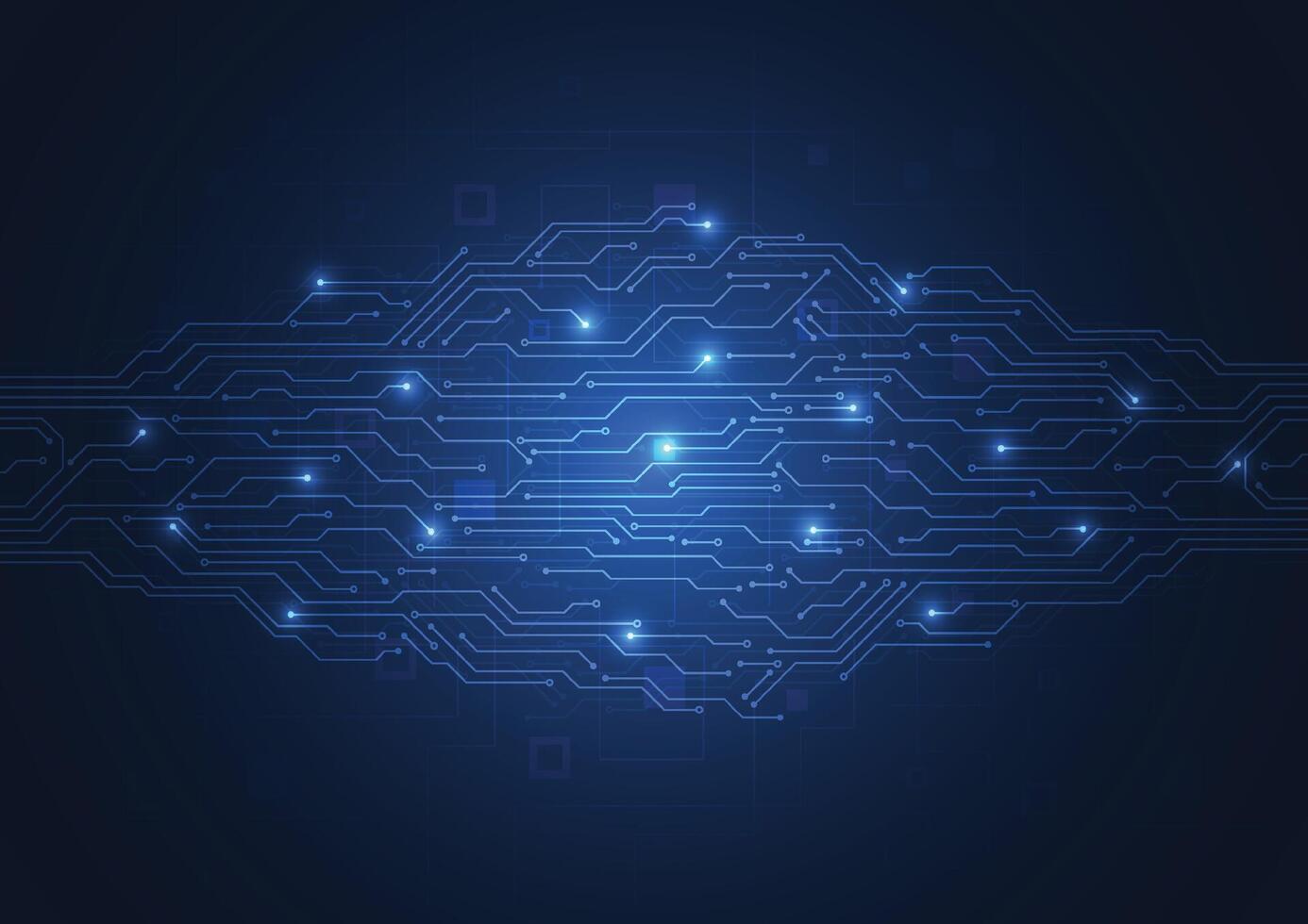 Abstract background with technology circuit board texture. Artificial intelligence electronic board. Communication and engineering concept vector