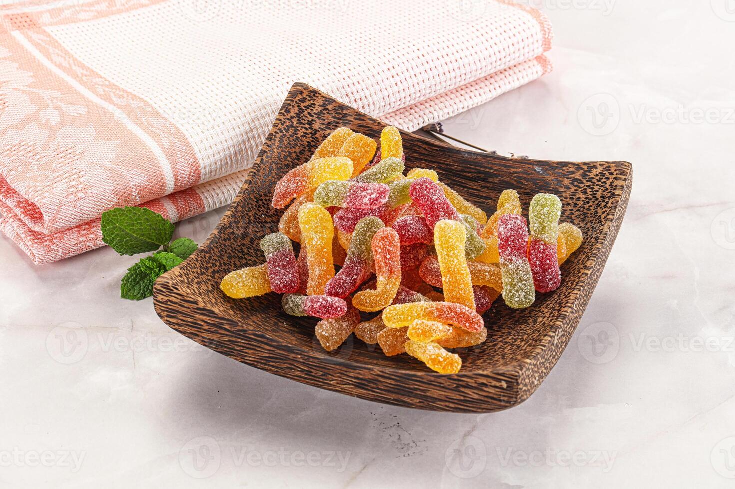 Sweet and sour marmalade worms photo