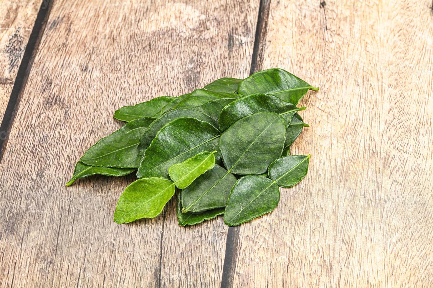Thai cuisine - Kaffir lime leaves photo