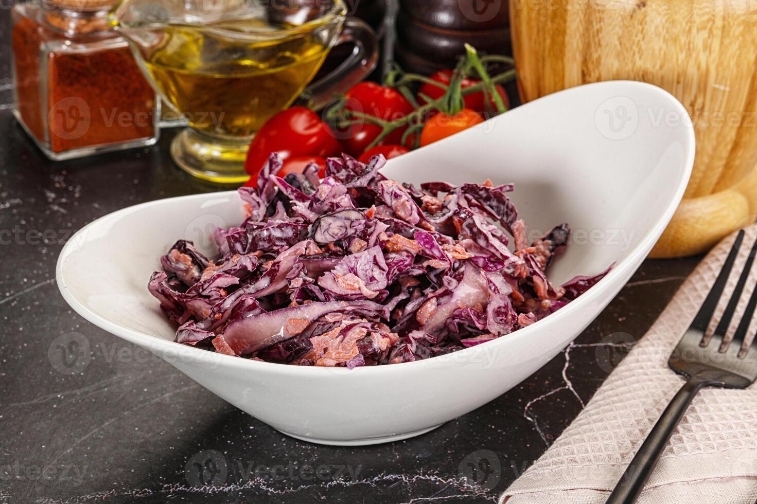Coleslaw salad with cabbage and carrot photo