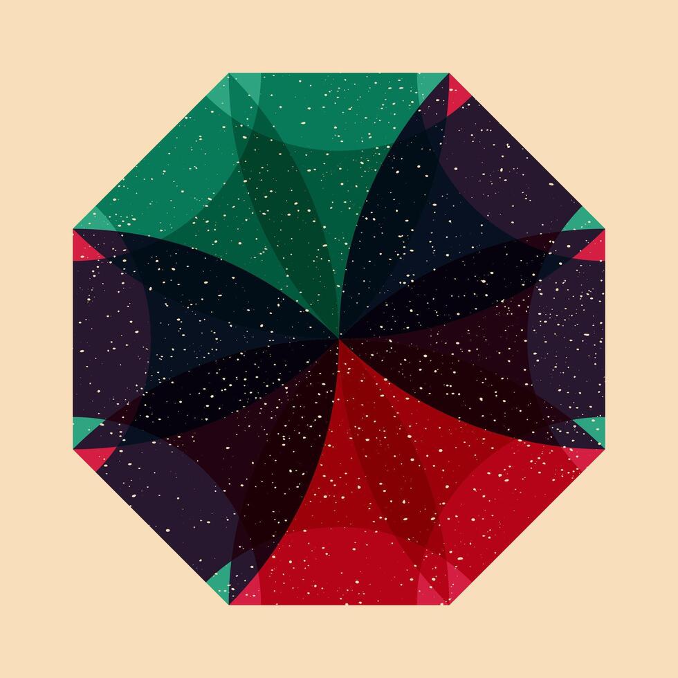 Geometric object with riso print effect. . Graphic element for fabric, textile, clothing, wrapping paper, wallpaper, poster. Graphic element. Perfect For your own decoration or design vector
