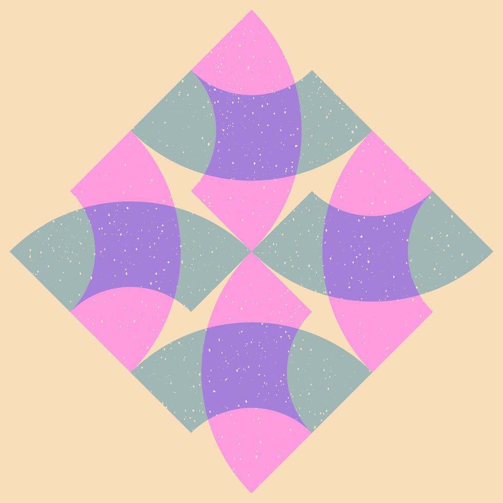 Geometric object with riso print effect. . Graphic element for fabric, textile, clothing, wrapping paper, wallpaper, poster. Graphic element. Perfect For your own decoration or design vector