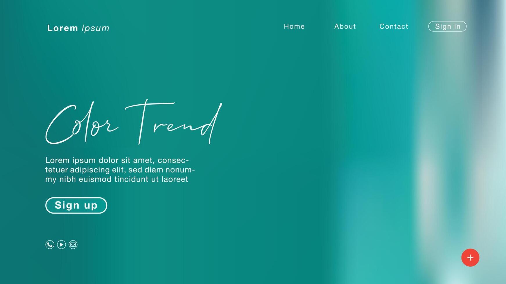Background abstract Green Sea color trend 2020 for Homepage vector