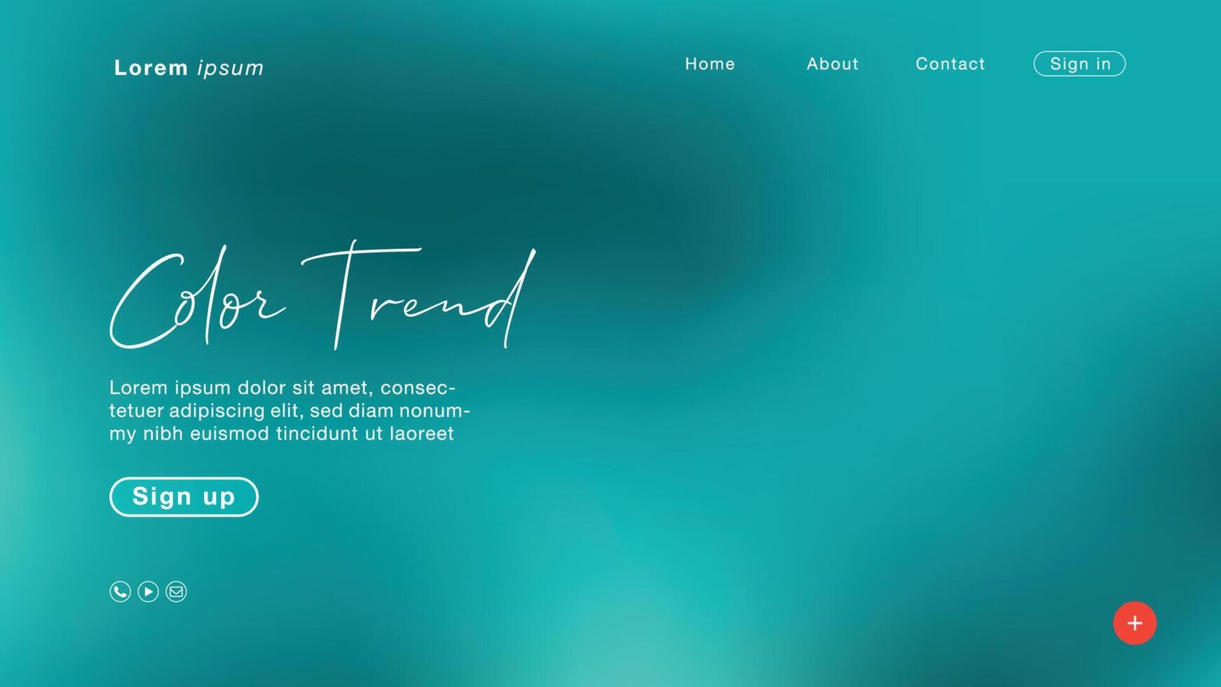 Background abstract Green mint color trend 2020 for Homepage vector