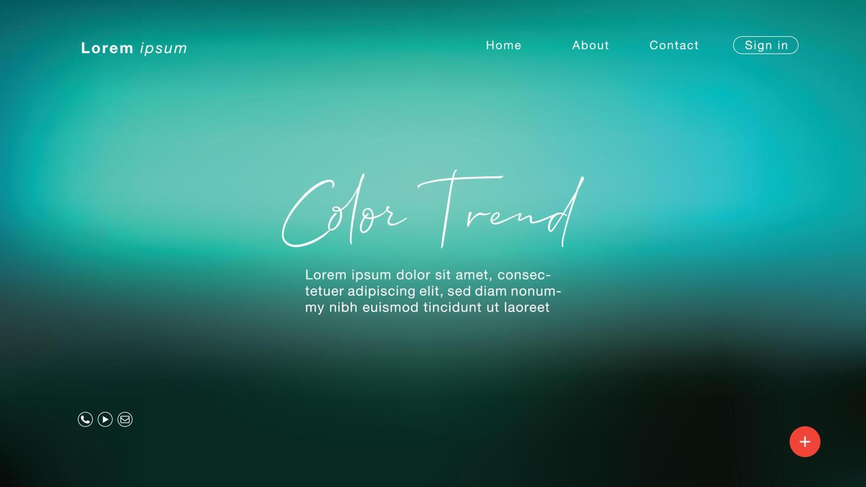 Background abstract Aqua Menthe color trend 2020 for Homepage vector