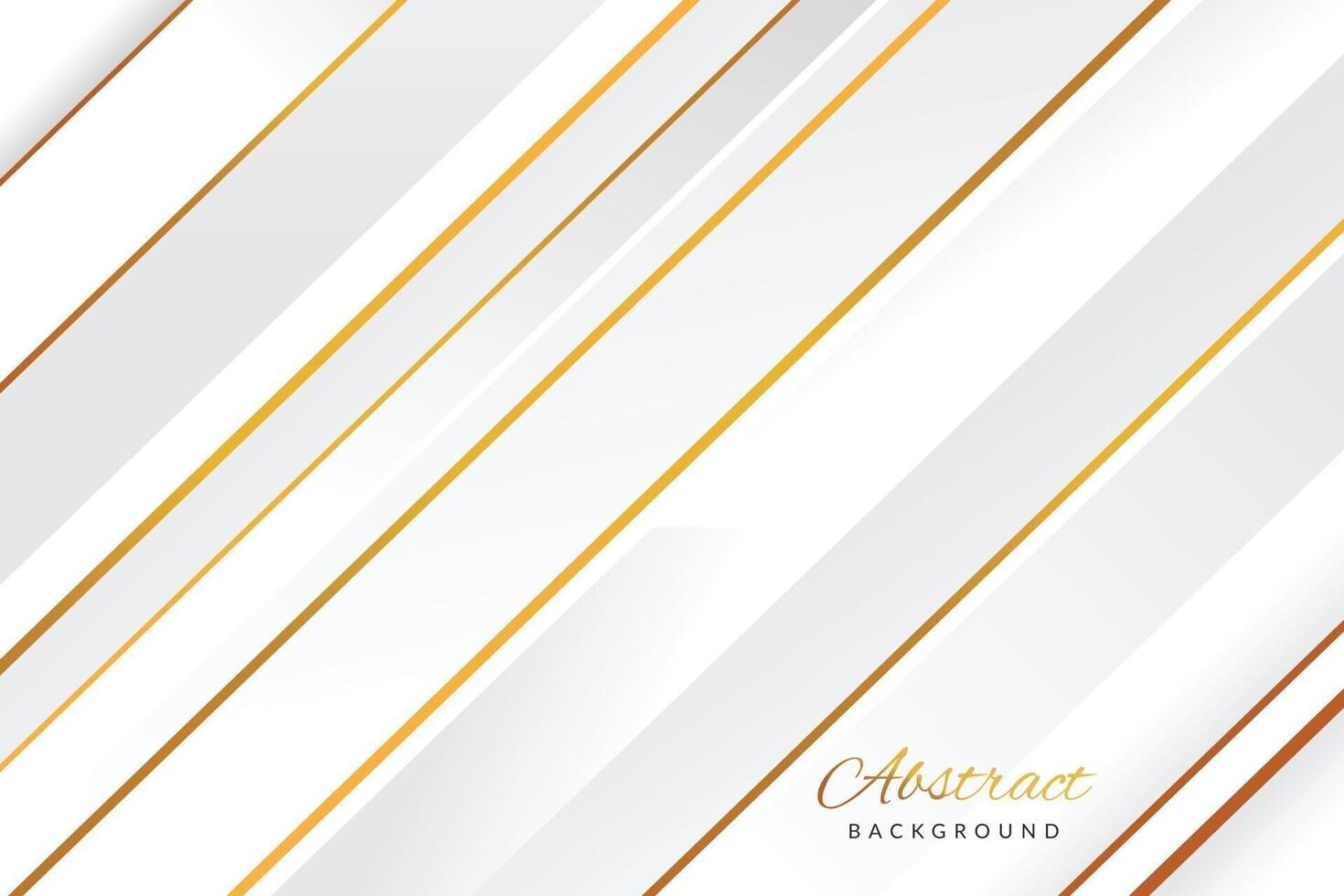 abstract white background with golden lines, silver and golden creative background vector