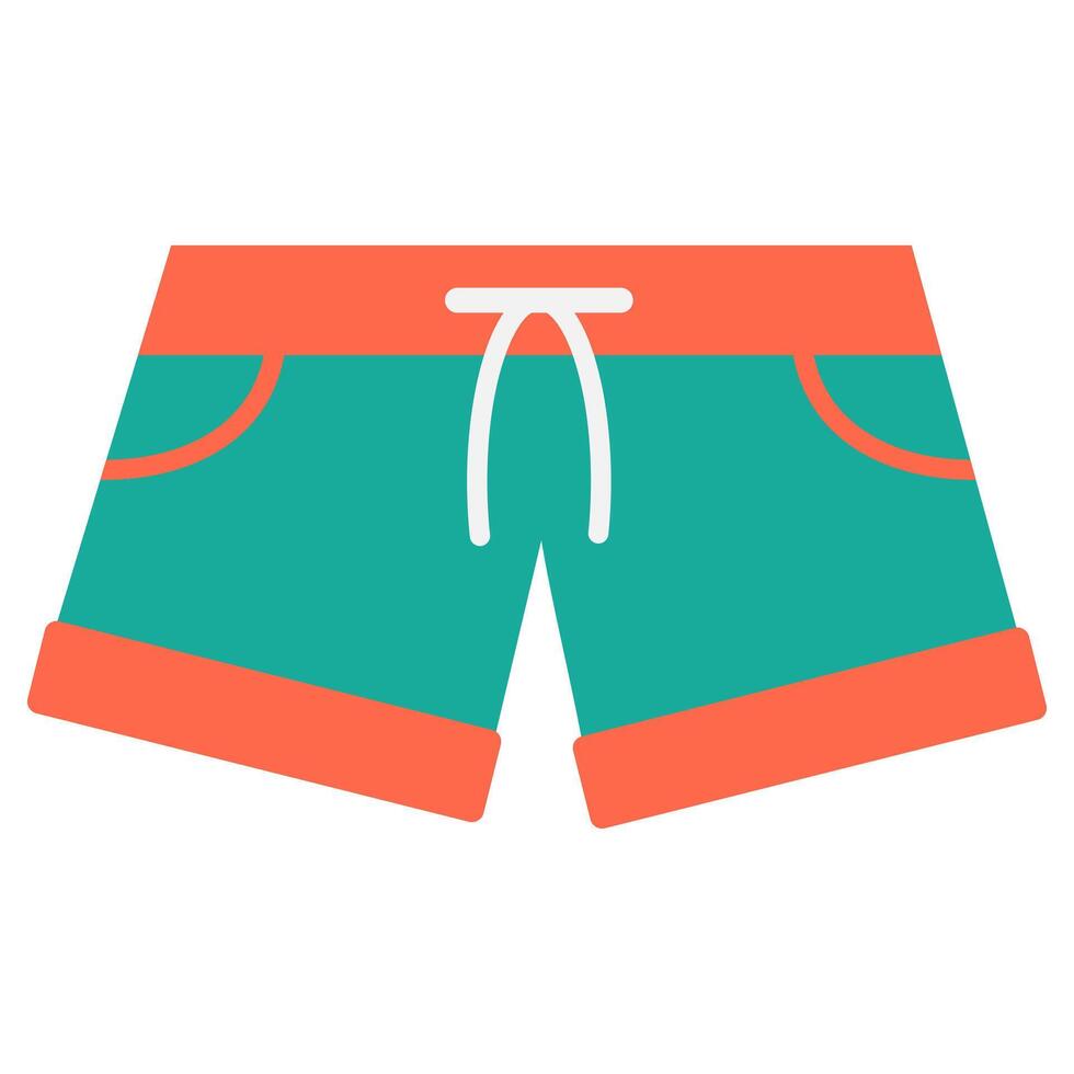 Summer shorts icon. Flat illustration vector