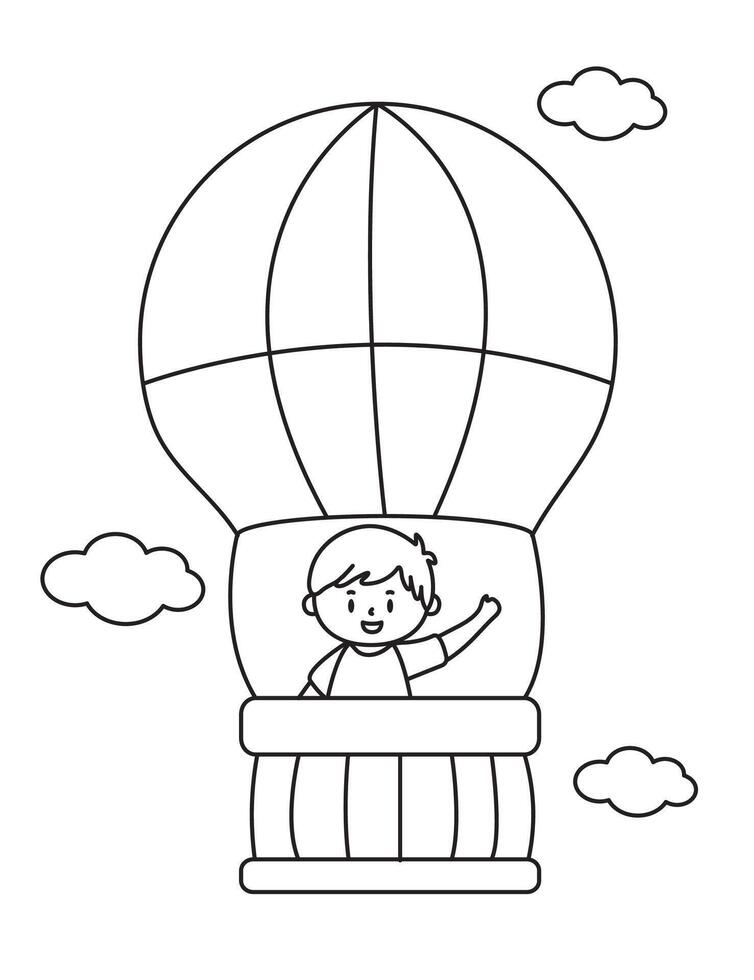 illustration coloring simple cartoons for children Fun and Creative Coloring Pages vector