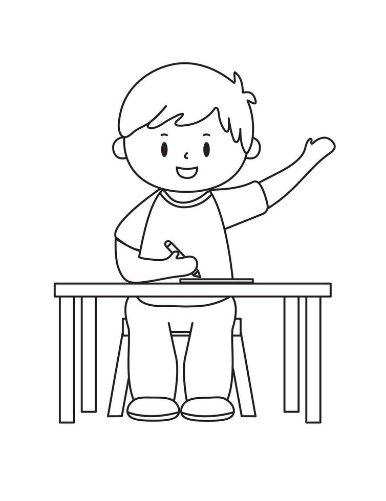 illustration coloring simple cartoons for children Fun and Creative Coloring Pages vector