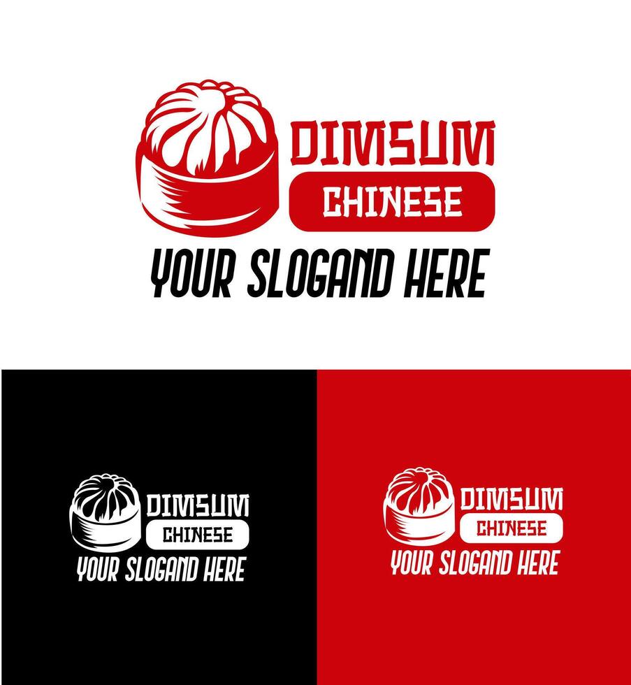dimsum logo restaurant vector