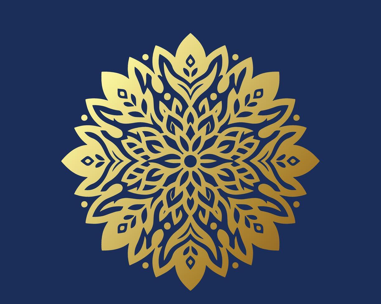 Floral mandala design gradient color vector