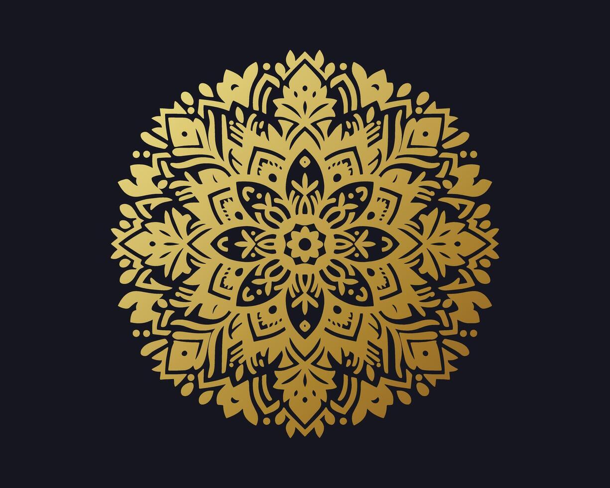 Floral mandala design gradient color vector