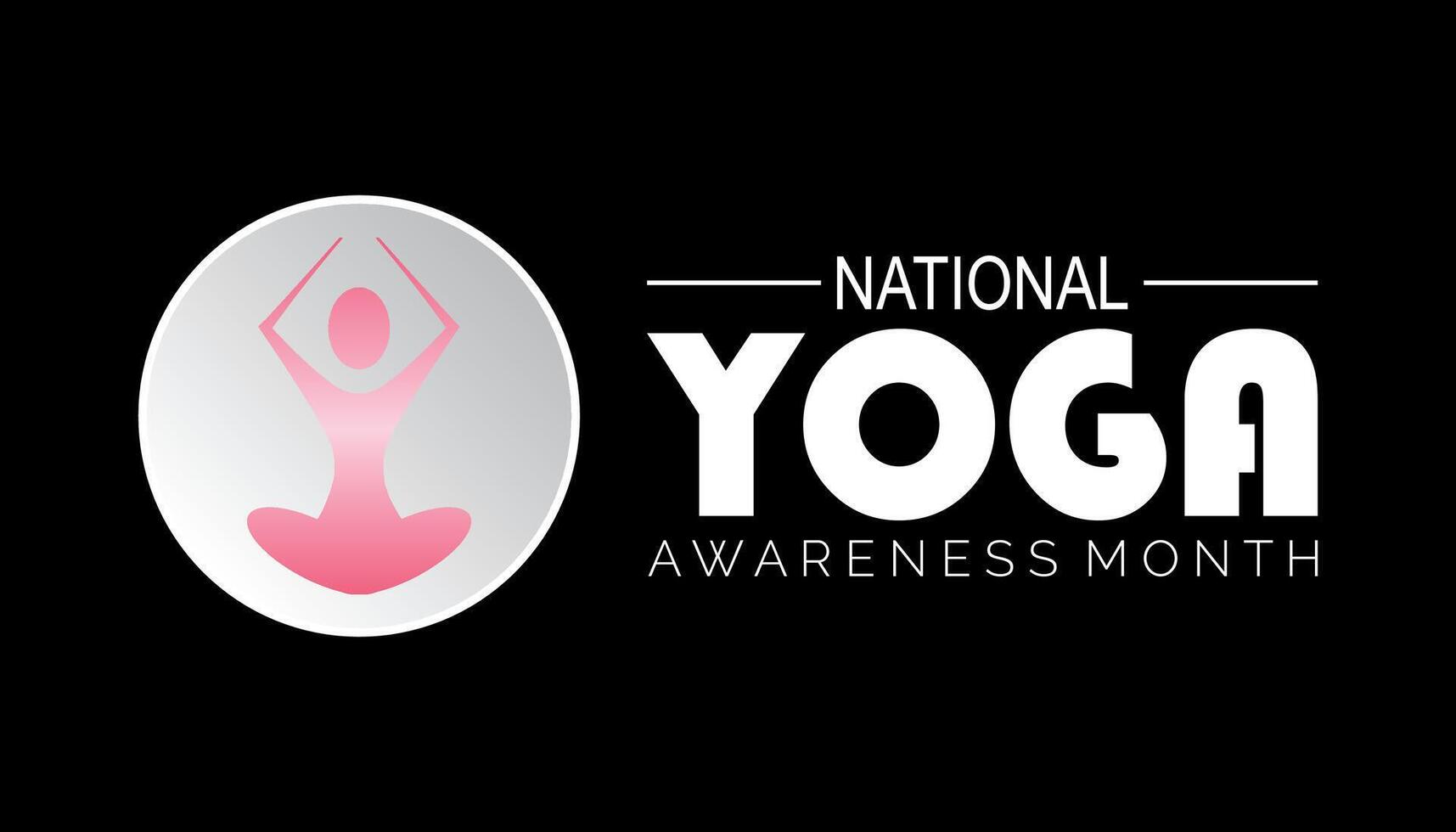 National Yoga month is observed every year on September.Holiday concept. background, placard, banner design template illustration background design. vector