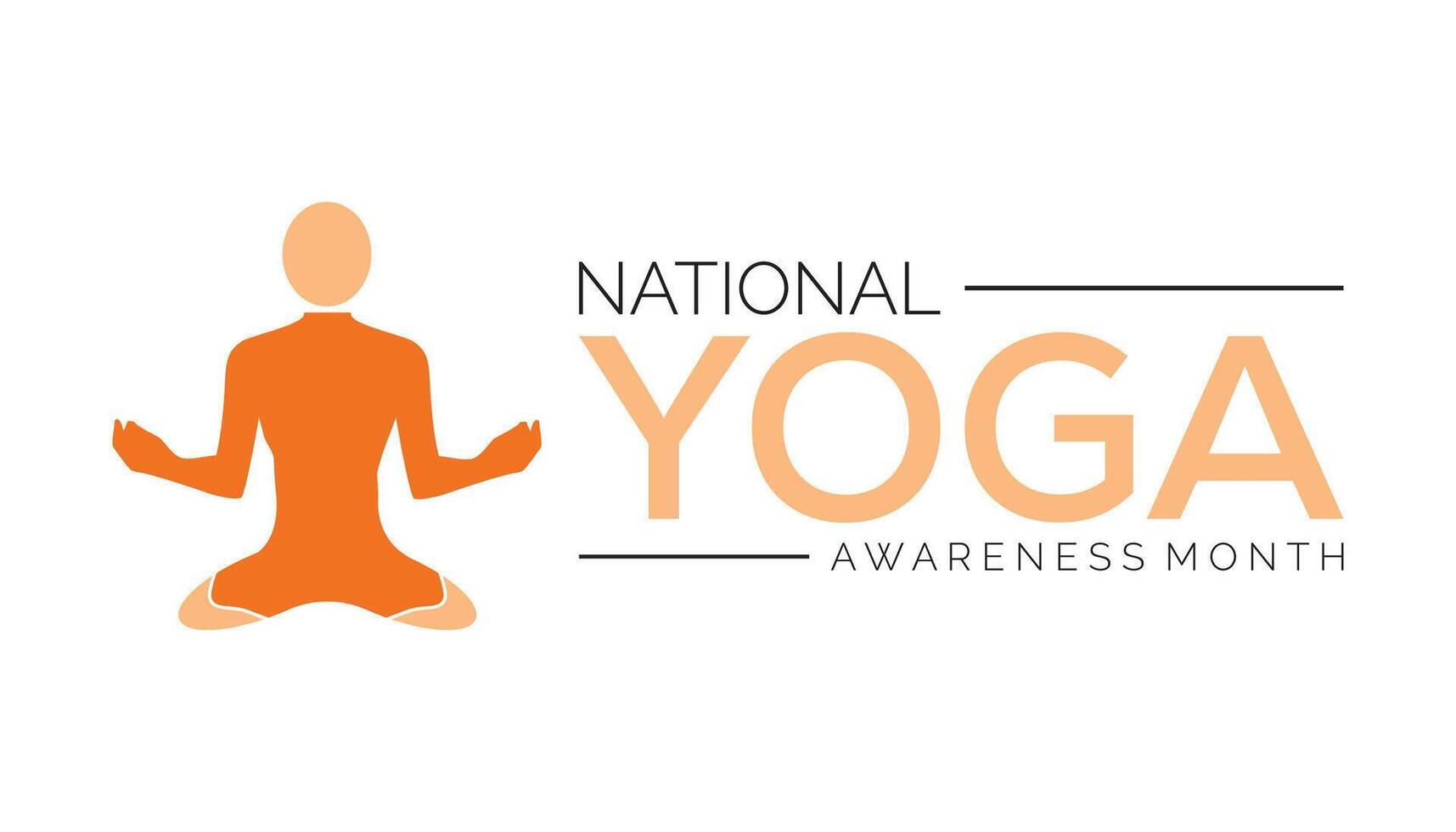 National Yoga month is observed every year on September.Holiday concept. background, placard, banner design template illustration background design. vector