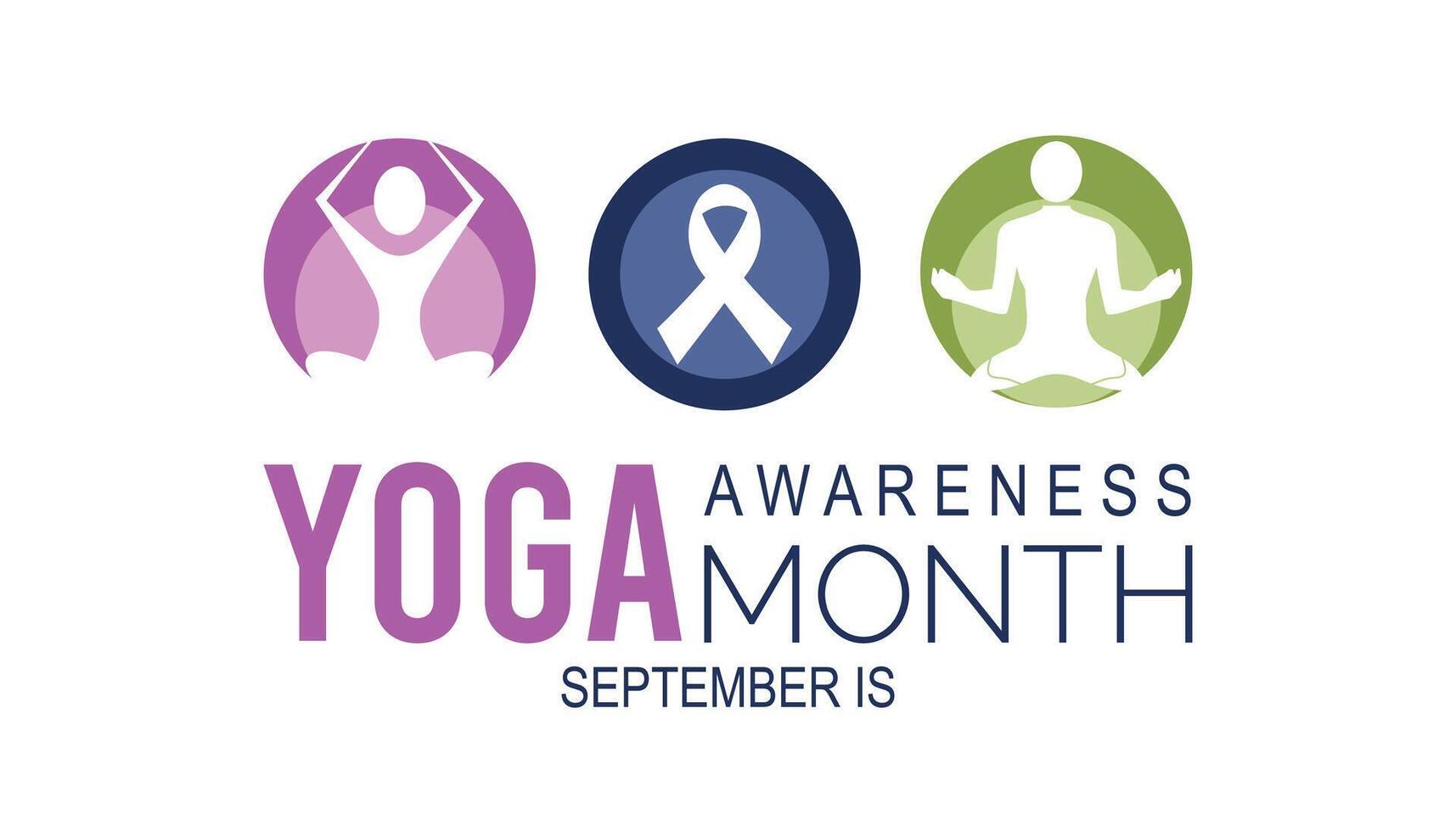 National Yoga month is observed every year on September.Holiday concept. background, placard, banner design template illustration background design. vector