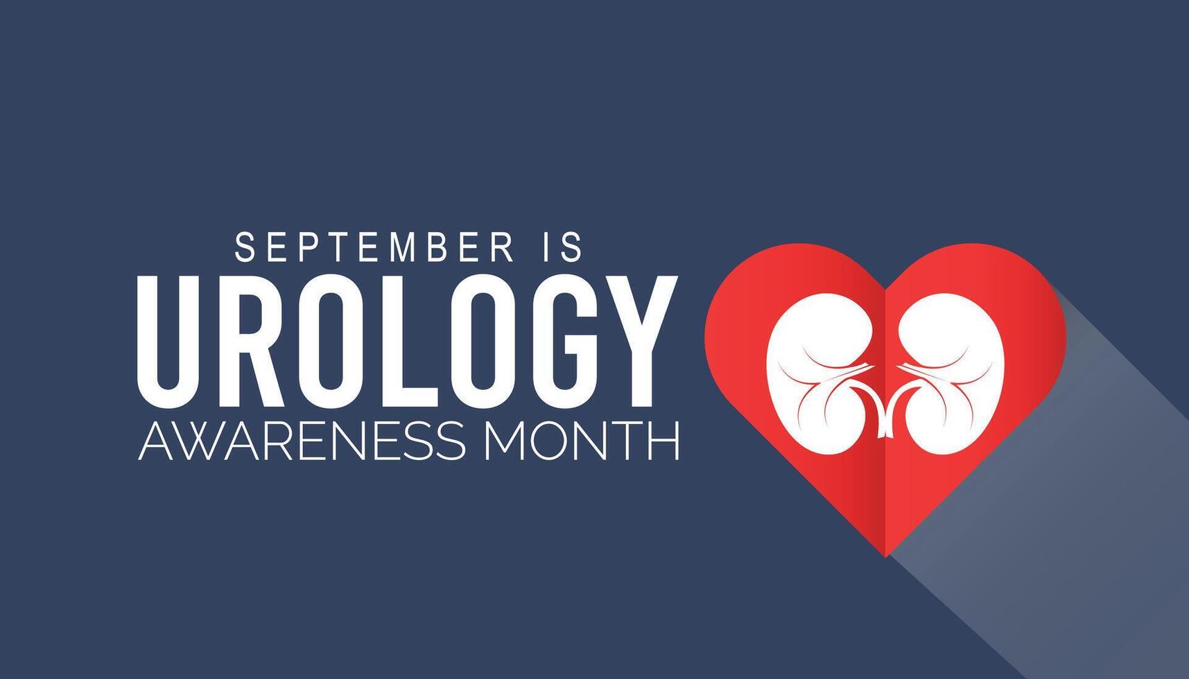 Urology awareness month is observed every year on September.Holiday concept. background, placard, banner design template illustration background design. vector