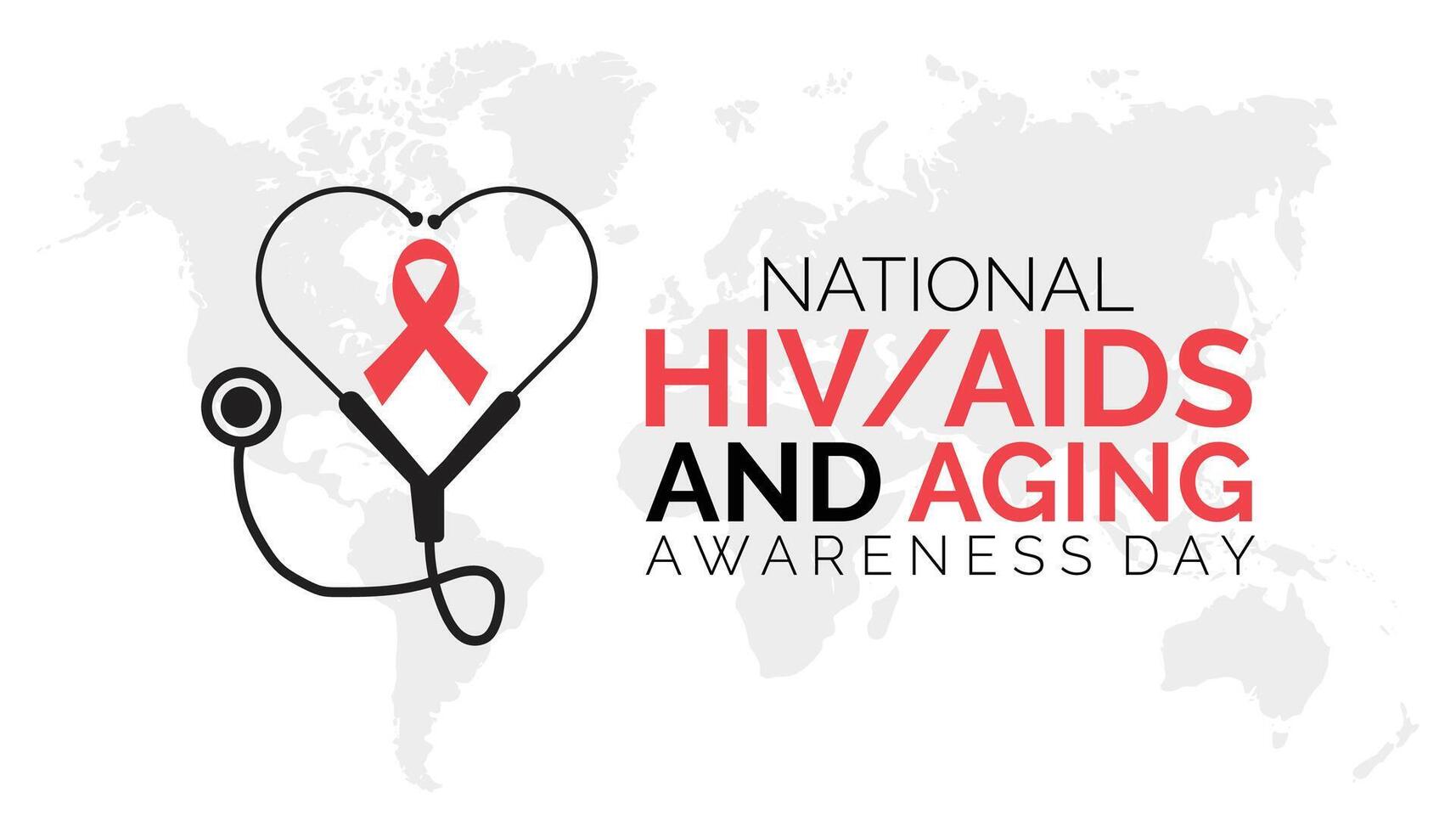 national hiv aids and aging awareness day is observed every year on September.Holiday concept. background, placard, banner design template illustration background design. vector