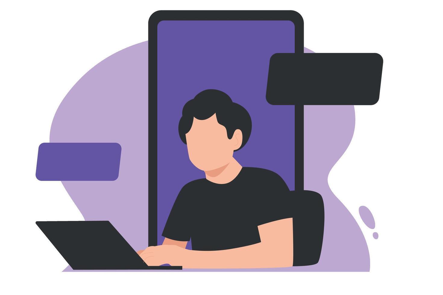Vr Flat Illustration vector
