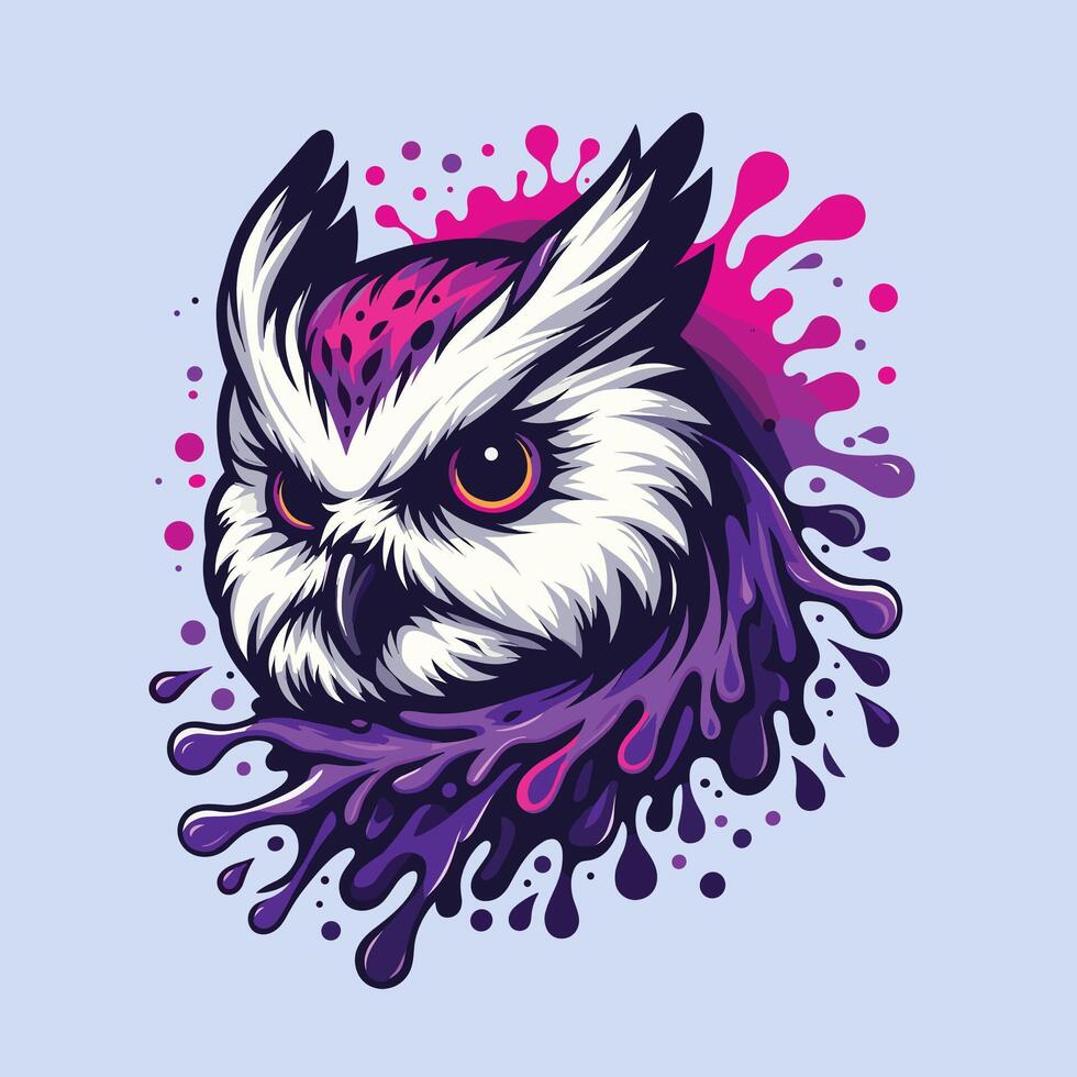 Owl Head Logo Design vector