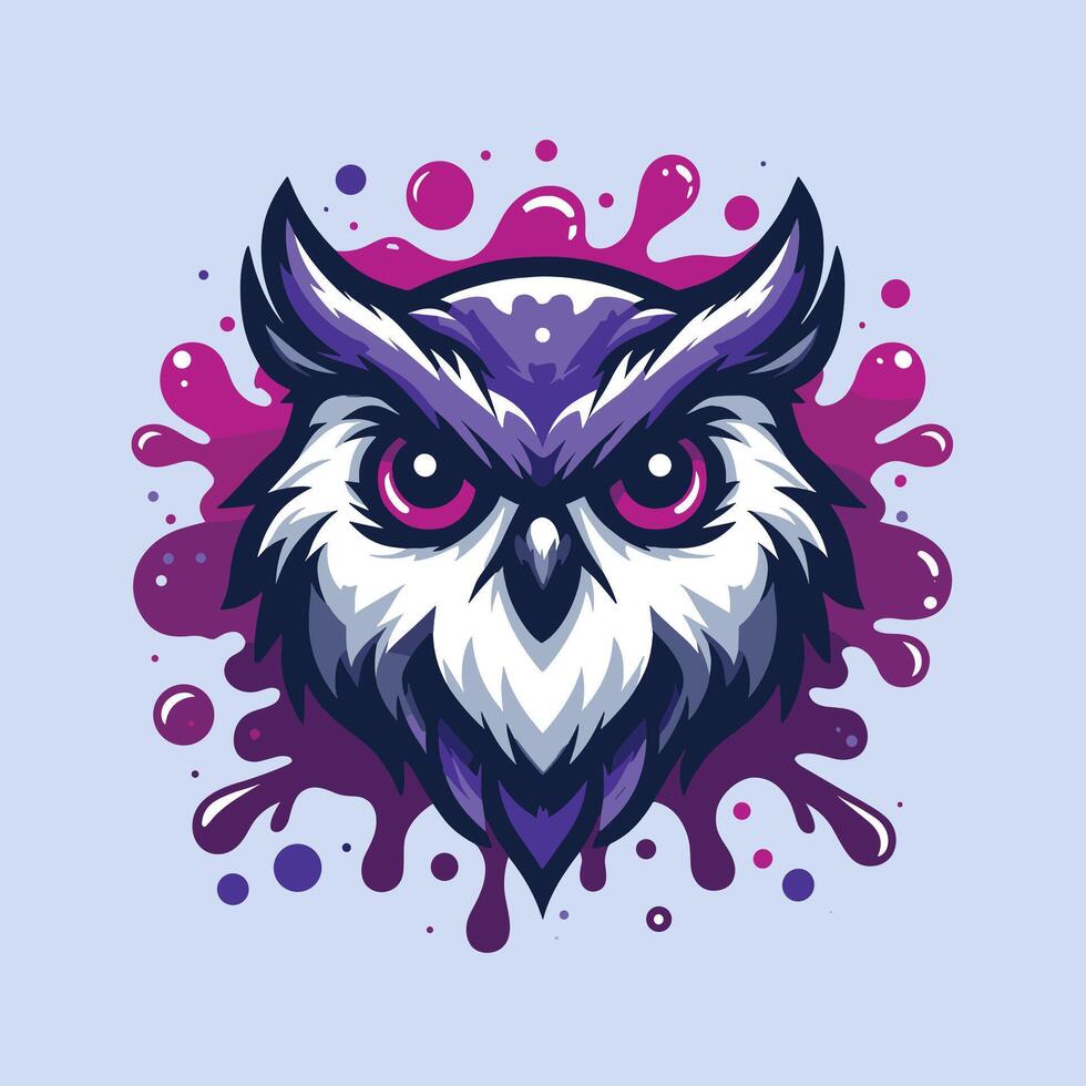 Owl Head Logo Design vector