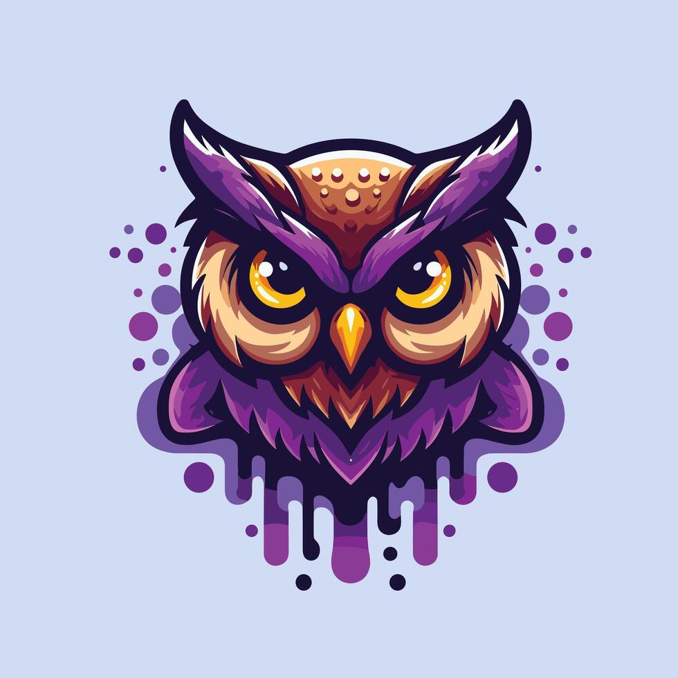 Owl Head Logo Design vector