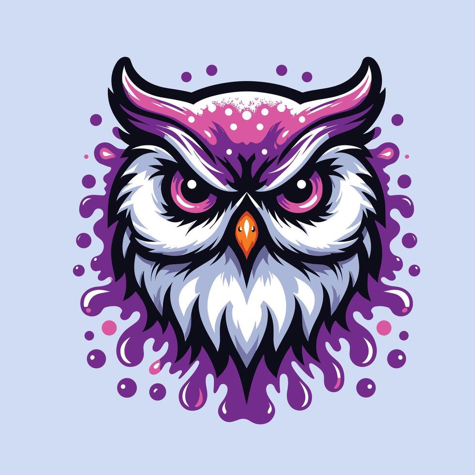 Owl Head Logo Design vector
