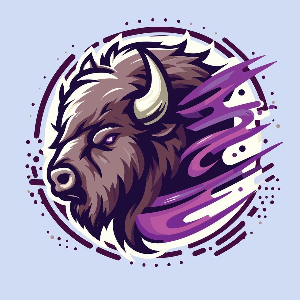 Bison Head Logo Design vector