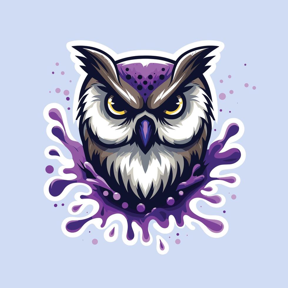 Owl Head Logo Design vector