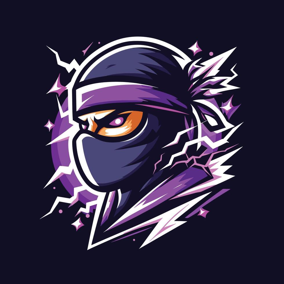 Ninja Icon Logo Design vector