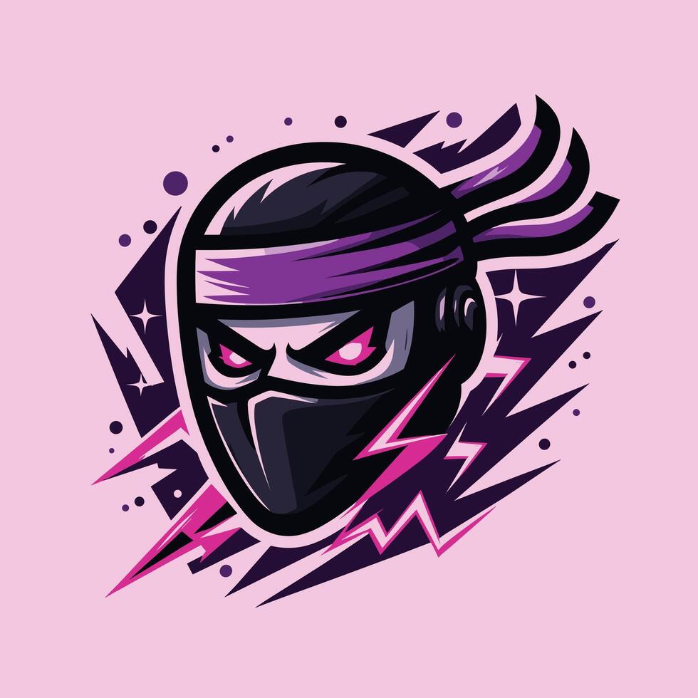 Ninja Icon Logo Design vector