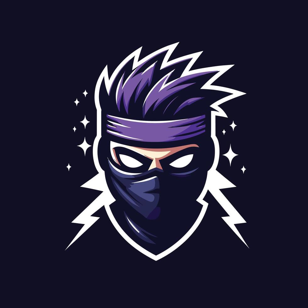 Ninja Icon Logo Design vector