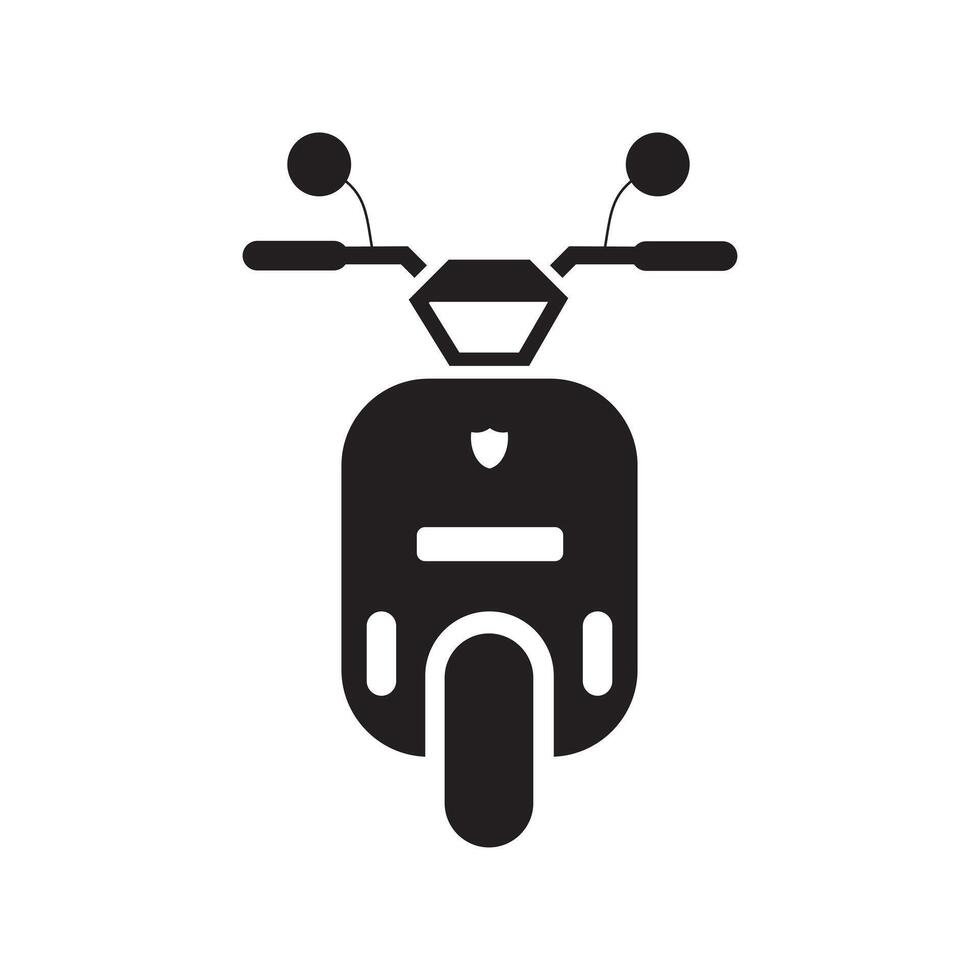 A motorbike with a white background. vector